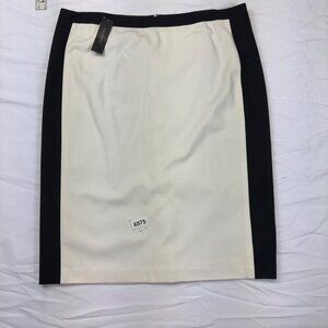 talbots size 16 nwt midi black /white hidden zipper linnined